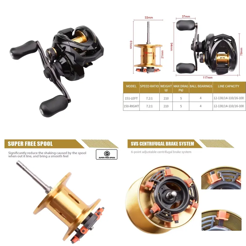 Bass One Xt 151 150 Fishing Re - Baitcasting Reel 评论和价格