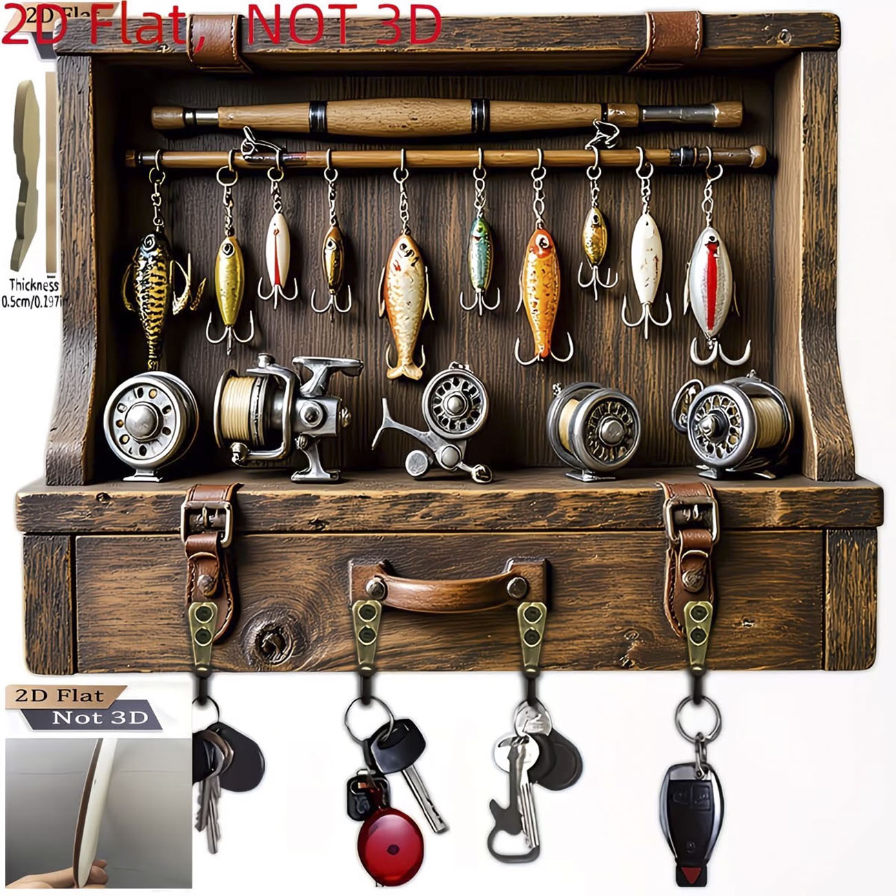 Vintage Fishing Lure Key Hange - Fly Reel 评论和价格